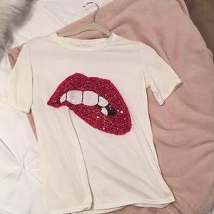 Sequin Lip t-shirt